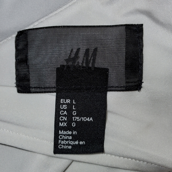 H&M Studio Collection V-Neck Maxi Dress Size L White - Picture 3 of 4